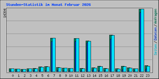 Stunden-Statistik im Monat Februar 2026